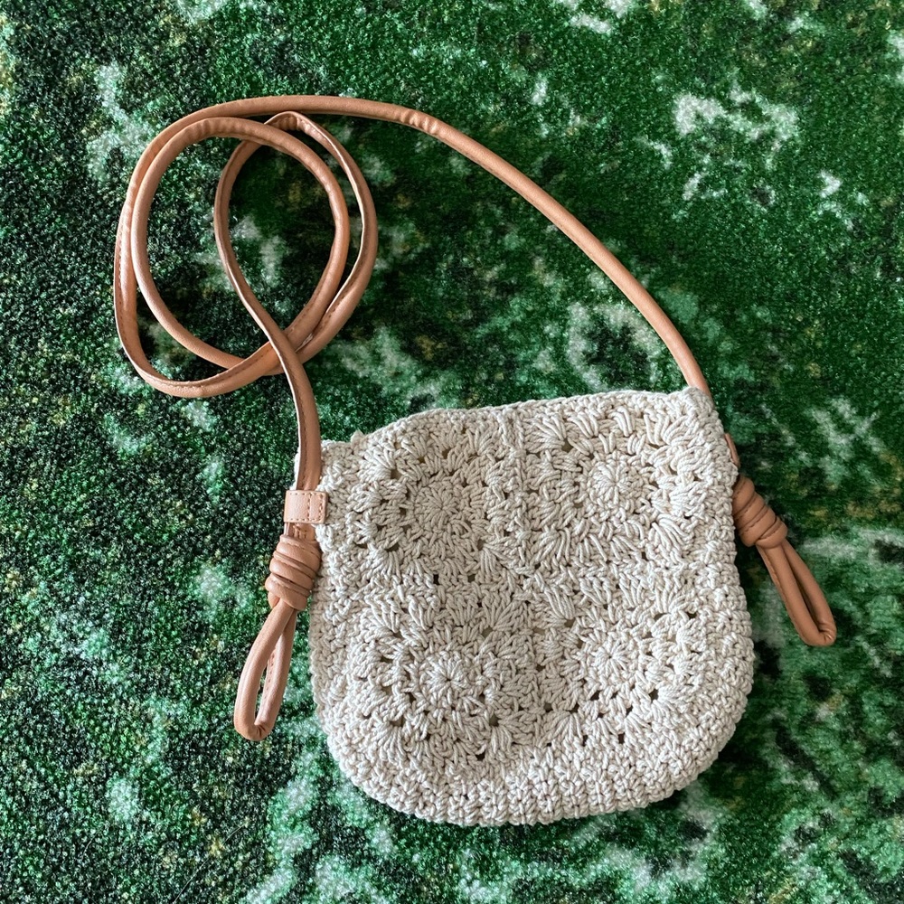 Floral Print Handloom Crossbody Bag